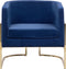 SIRKKA - Fauteuil - Blauw - Fluweel