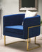 SIRKKA - Fauteuil - Blauw - Fluweel