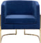 SIRKKA - Fauteuil - Blauw - Fluweel