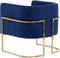 SIRKKA - Fauteuil - Blauw - Fluweel