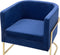 SIRKKA - Fauteuil - Blauw - Fluweel
