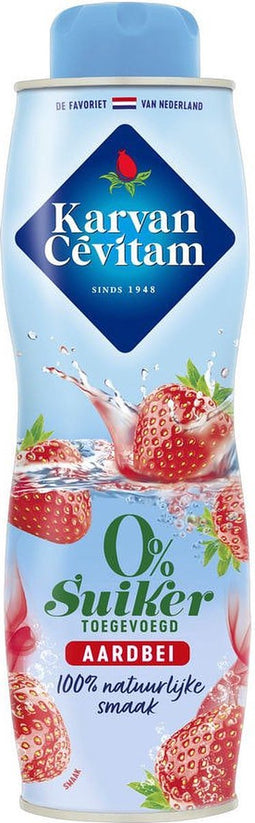 Siroop karvan cevitam aardbei 0 suiker 600ml - 6 stuks
