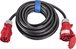 SIROX 363.410 Stroom Verlengkabel 16 A Zwart 10.00 m