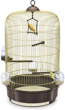 Imac Vogelkooi Luna Bruin / Messing 40X40X65,5 CM