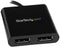 Startech.com MSTCDP122DP - USB-C naar DisplayPort Multi-Monitor Splitter - 2 poorts - Zwart