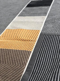sisal Vloerkleed recto verso - tweezijdig vloerkleed - gratis antislip bijgeleverd -160/230 - donkergrijs carbon - tapijt - gestreept en visgraat