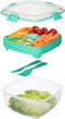 Sistema Salade Box Met Bestek - Geelgroen