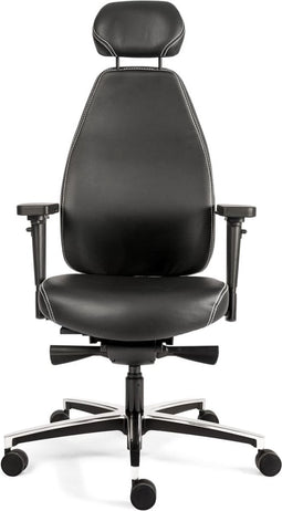 Sit And Move Therapod X Hoofdsteun - Zwart Leder - Bureaustoel