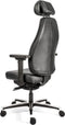Sit And Move Therapod X Hoofdsteun - Zwart Leder - Bureaustoel
