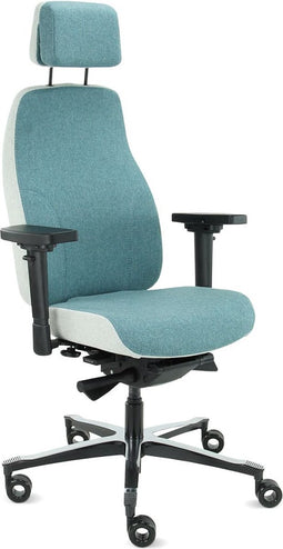 Sit And Move Therapod X2 HR Hoofdsteun - Azure/Ashgrey Facet Wol - Bureaustoel