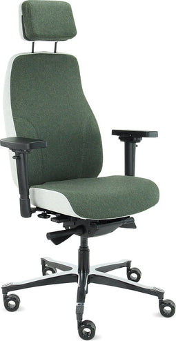 Sit And Move Therapod X2 HR Hoofdsteun - Olive/Ashgrey Facet Wol - Bureaustoel