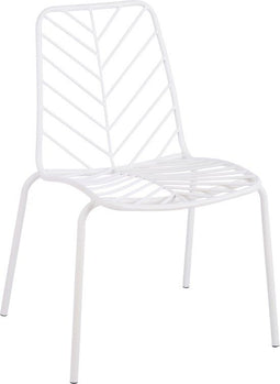 Mica Decorations Grasse - Tuinstoel - L56 x B56 x H81 cm - Metaal - Wit
