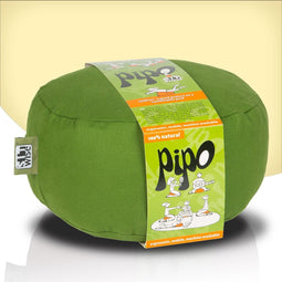 SitWise® Pipo Poef - Zitzak met Handvat - Rond - Klaver Groen - 30 x 16 cm