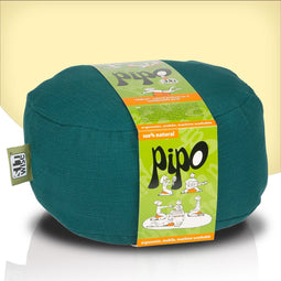 SitWise® Pipo Poef - Zitzak met Handvat - Rond - Petrol Groen - 30 x 16 cm