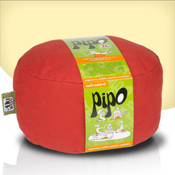 SitWise® Pipo Poef - Zitzak met Handvat - Rond - Rood - 30 x 16 cm