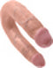 King Cock U-Shaped Double Trouble Dubbele Dildo Medium - beige