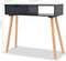 vidaXL - Wandtafel - 80x30x72 - cm - massief - grenenhout - zwart