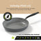 BE Living Essential Koekenpan - Ø 20 cm - Keramisch - PFAS vrij - Inductie - Grijs