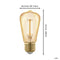 EGLO Golden Age - LED lichtbron - E27 - 320lm - dimbaar - Amber