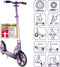 Six Degrees 2-wiel Step Opvouwbaar Voetrem Lila/wit