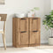 vidaXL - Dressoirs - 2 - st - 30x30x70 - cm - bewerkt - hout - artisanaal - eikenkleur