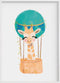 Schilderij Crochetts Multicolour 33 x 43 x 2 cm Giraf
