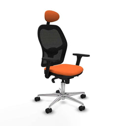Jorquera Piqueras y Crespo 3D086N1 - Bureaustoel met hoofdsteun - Verstelbare hoogte - Oranje