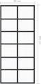 vidaXL - Schuifdeur - met - beslag - 90x205 - cm - aluminium - en - ESG-glas