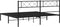 vidaXL - Bedframe - met - hoofdbord - metaal - zwart - 200x200 - cm