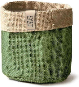 Sizo Waterdichte Plantenzak van Jute 13 cm Olijfgroen