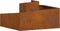 vidaXL - Plantenbak - 80x80x50 - cm - Weerstaal