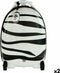 Trolley Rugzak Rastar Kinderen Radiografische besturing Zebra 2,4 GHz 34 x 48 x 27,5 cm (2 Stuks)