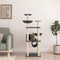 vidaXL - Kattenmeubel - met - sisal - krabpalen - 141 - cm - donkergrijs