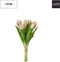 J-Line boeket Tulpen - kunststof - lichtroze - small - 7 stuks