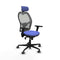 Piqueras y Crespo 3D036G2 - Bureaustoel - Verstelbare hoofdsteun en hoogte - Licht Blauw
