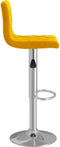vidaXL - Barkrukken - 2 - st - fluweel - mosterdgeel