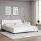 vidaXL - Bedframe - met - hoofdbord - kunstleer - wit - 180x200 - cm