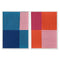 Schilderij Home ESPRIT Blauw Oranje Modern Stads 50 x 2,5 x 70 cm (2 Stuks)