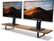 Oakywood Desk Shelf - Massief Eiken / Zwart - Echt Hout Dual Monitor Standaard Beeldschermverhoger Clean Desk Ergonomisch Stijlvol