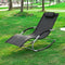 SoBuy Ligstoel - Zonnebed - Max. 150 kg - Zwart