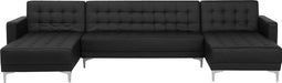 ABERDEEN - Bank U-vormig - Zwart - 5 persoons - Universeel - Kunstleer