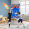 Coast Opvouwbare Basketbalhoepel - Elektronisch Scoresysteem - 8 Spelstanden - Blauw (4 Ballen)