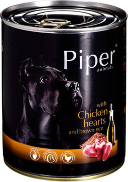 Dolina Noteci Piper Animals met kippenhartjes en rijst - nat hondenvoer - 800g