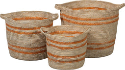 BePureHome Practical Manden - Papier Touw - Naturel - Set van 3