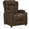 vidaXL Fauteuil verstelbaar stof bruin