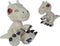 Universal - Jurassic World Indominous Rex - Pluche Dinosaurus 25 cm - Grijs