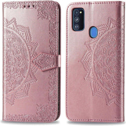 iMoshion Hoesje Geschikt voor Samsung Galaxy M30s / M21 Hoesje Met Pasjeshouder - iMoshion Mandala Bookcase - Roze