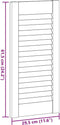 vidaXL - Kastdeuren - met - lamellen - 4 - st - 61,5x29,5 - cm - massief - grenenhout