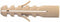 Fischer Wako - Nylon plug M8 x 28 mm - Voor volle bouwstoffen (50 stuks)