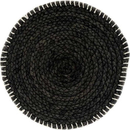 Unique Living | Placemat Moke | Rond | Rotan | Zwart | Ø 40cm